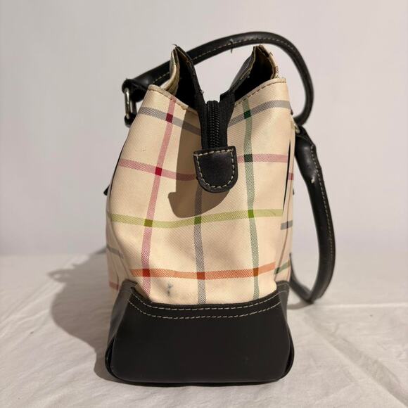 Coach Peyton Tattersall Plaid Shoulder Bag - Cream - Picture 3 of 8